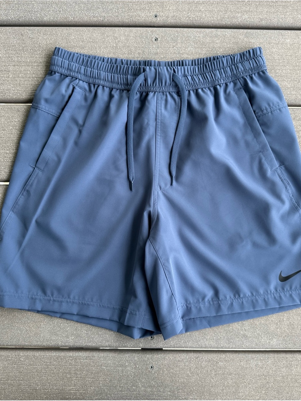 NWT Nike Men’s S Form Dri-FIT 7" Unlined Running Training Gym Yoga Shorts Blue